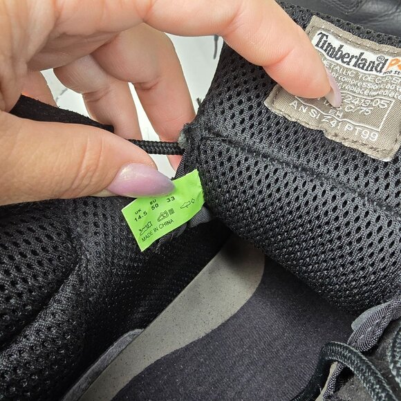 Timberland PRO Series Mens Black Leather Safety Work Boots Oil & Slip Resistant - Picture 9 of 12